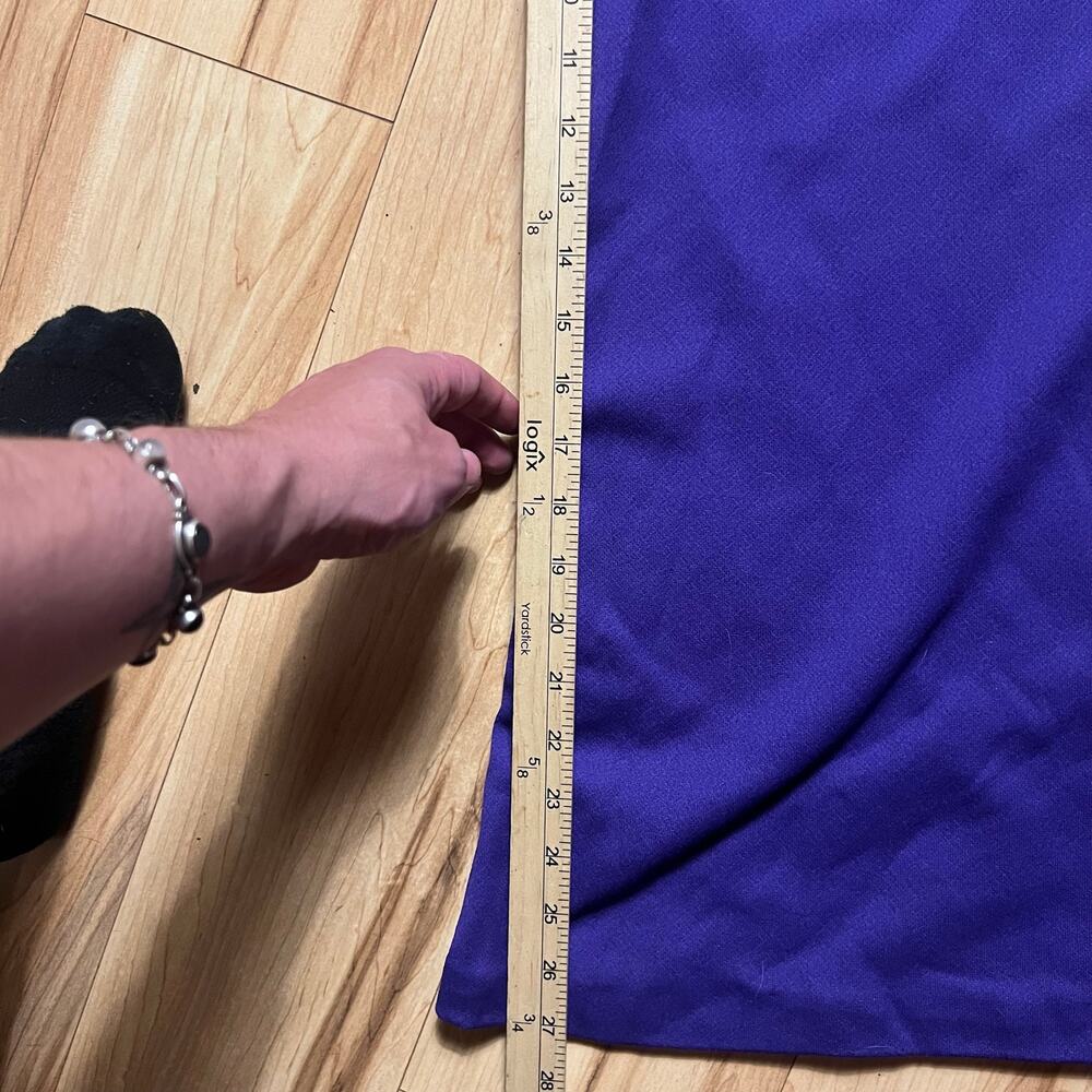 VINTAGE 70s Ruffle Disco Jumpsuit Size 4 Full Body Purple Bell Bottom Retro - Picture 6 of 8